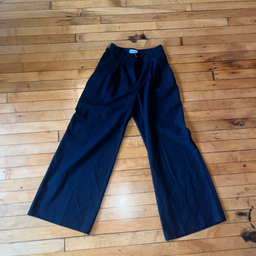 Weekday Black Wide Leg Dress Pants
